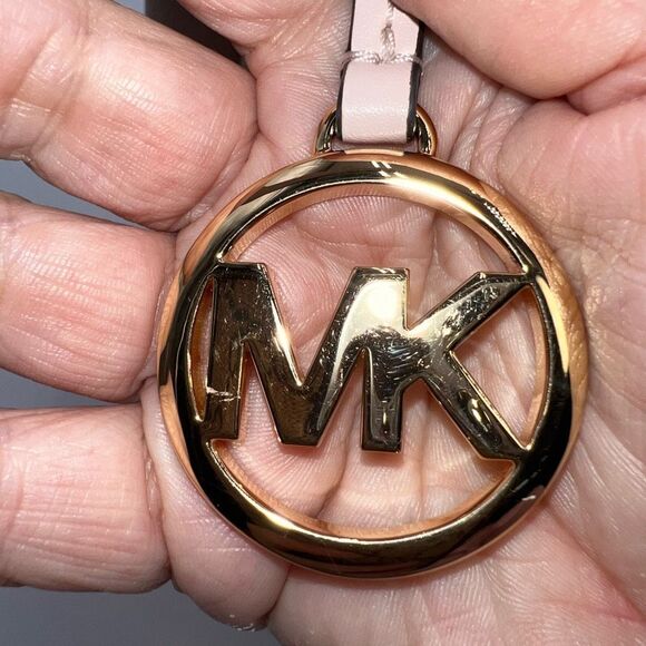 Michael Kors Nicole Blush Suede and Leather Rose Gold Hardware NWT Shoulder Bag - Picture 7 of 14